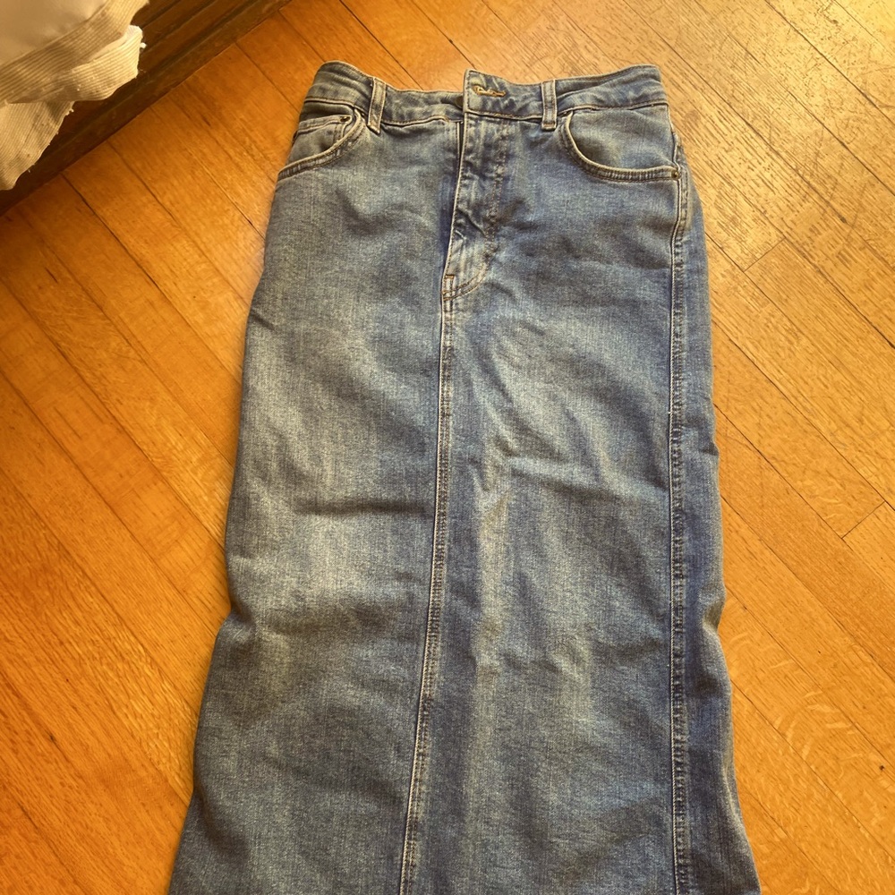 Long Denim Skirt
